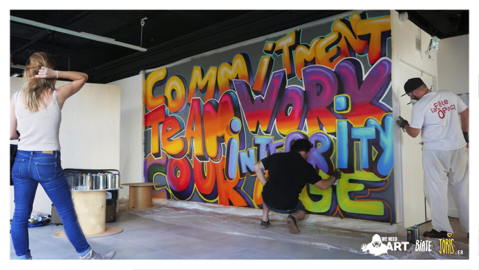 DECORATION GRAFFITI CHEZ HILTY BOULOGNE BILLANCOURT